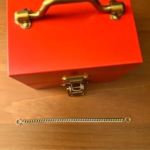 Marla Aaron heavy curb bracelet, mixed metals. 6”